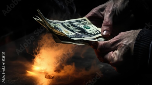 Burning dollars