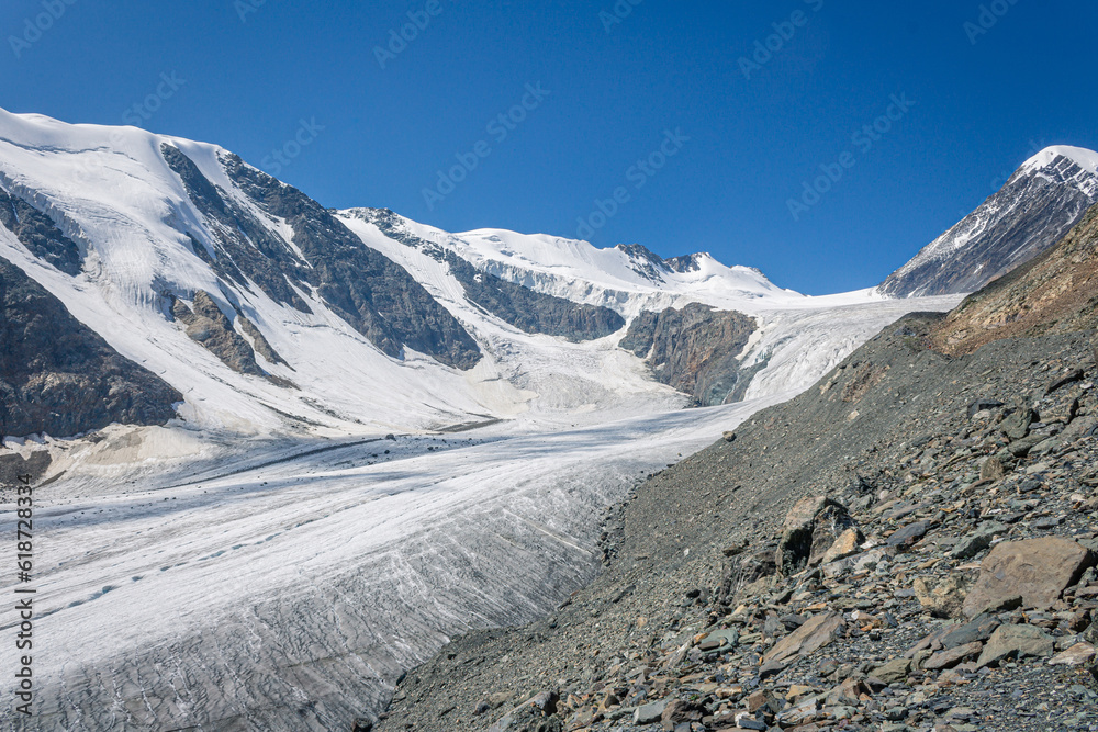 glacier in the Altai mountains, Aktru