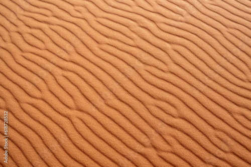 Scenic sand pattern on a desert's dune, drawn from the wind