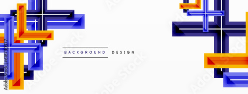 Minimal geometric background cross line. Design for wallpaper, banner, background, landing page, wall art, invitation, prints, posters