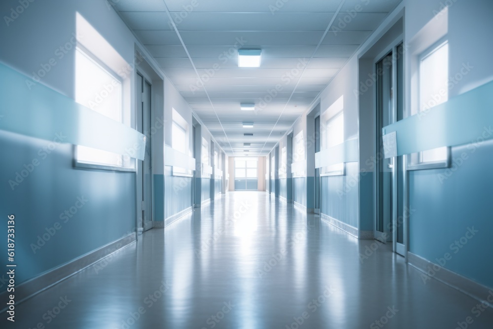 Blurred Background of Hospital Clinic  Generative AI