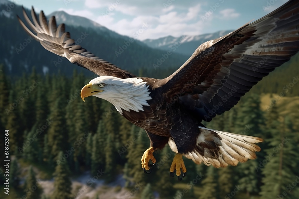 Obraz premium eagle in flight. 