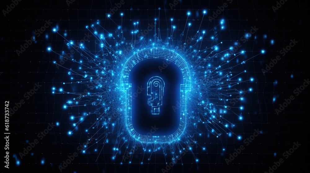 custom made wallpaper toronto digitalAbstract Artificial intelligence. Technology web background. Virtual concept illustration