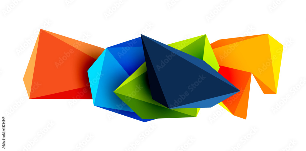 3d low poly triangle design elements 3d low poly triangle design elements