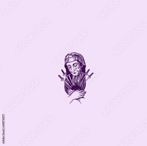 THESE HIGH QUALITY MOTHER MARIA VECTOR FOR USING VARIOUS TYPES OF DESIGN WORKS LIKE T-SHIRT, LOGO, TATTOO AND HOME WALL DESIGN
