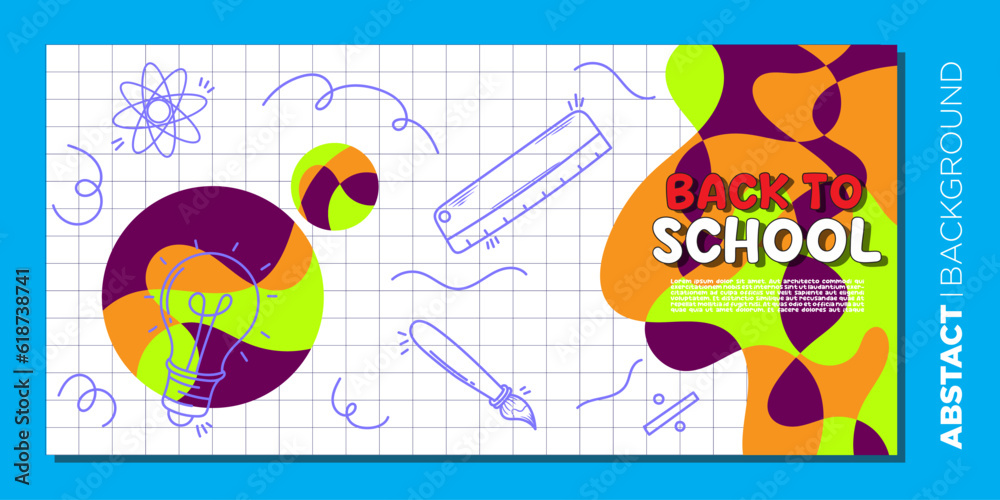 colorful back to school background
