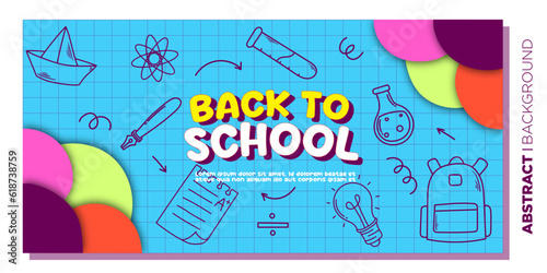 colorful back to school background