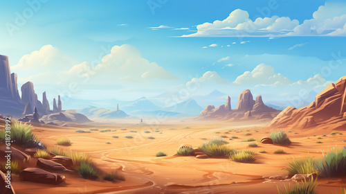 3d landscape desert background