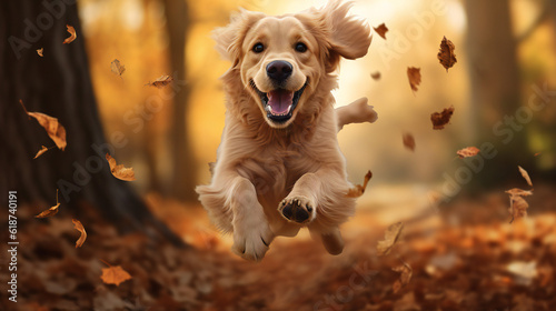 golden retriever running