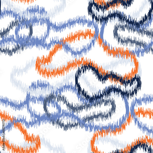 Seamless abstract pattern with colorful lines.