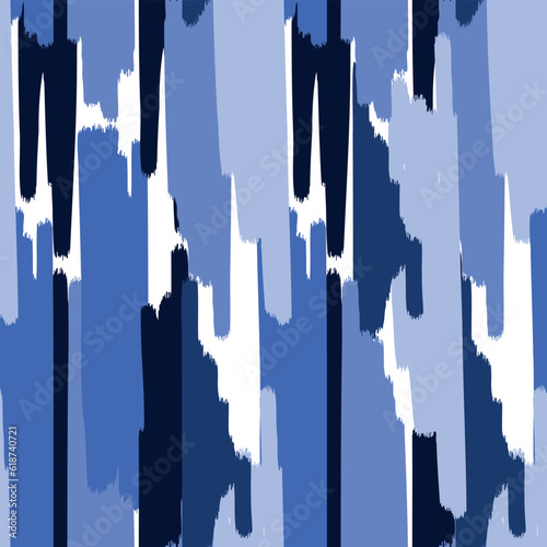 Seamless vector blue camouflage pattern.