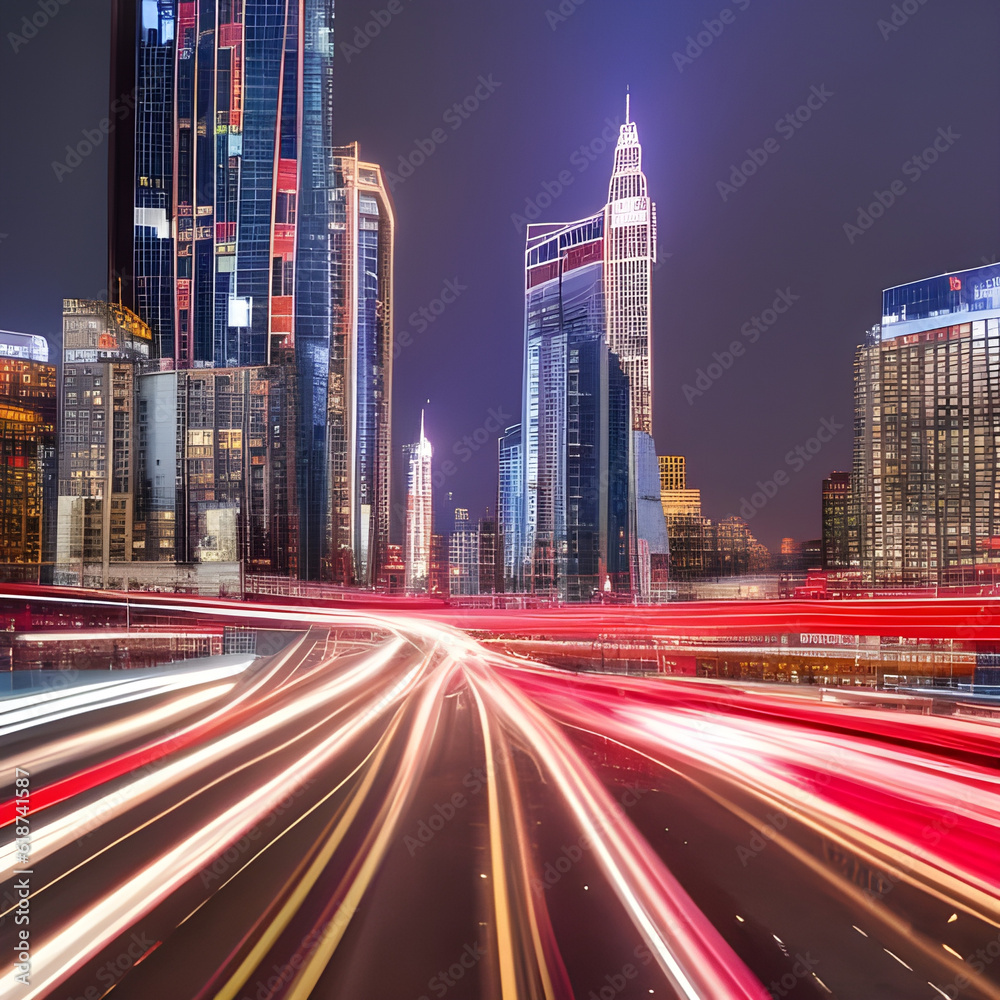 Obraz premium city at night