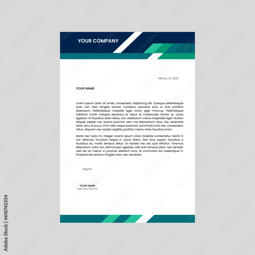 Minimal Corporate Letterhead Layout Minimal Corporate Letterhead Layout