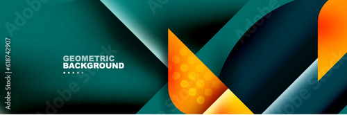 Abstract background with geometric shapes composition and light and shadow effects. Vector Illustrations For Wallpaper, Banner, Background, Card, Book Illustration, landing page