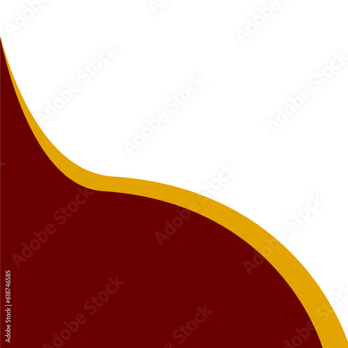 Corner Wave Maroon And Gold