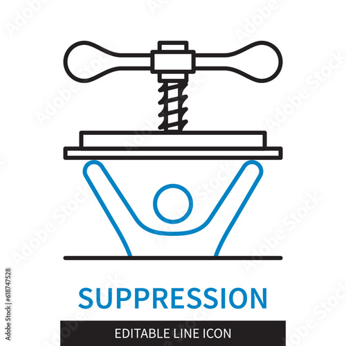 Suppression editable line icon