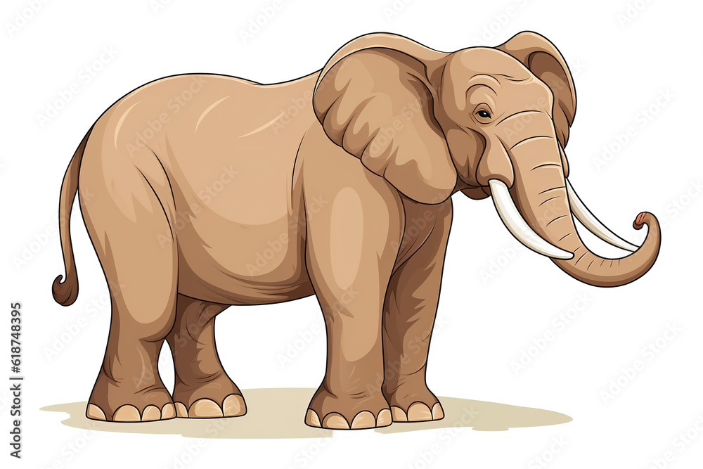 Fototapeta premium elephant. Transparent background. generative AI