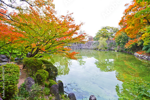 Momijidani Teien Garden in Wakayama castle, Wakayama city, Kansai, Japan. photo