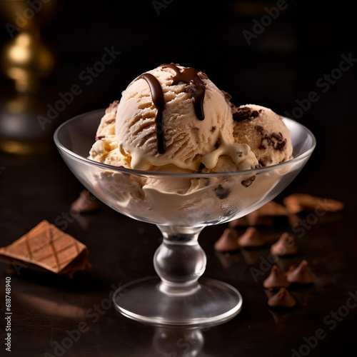 ice cream with chocolate