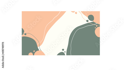 Abstract vector pastel pink and gray chaotic spots with lines.