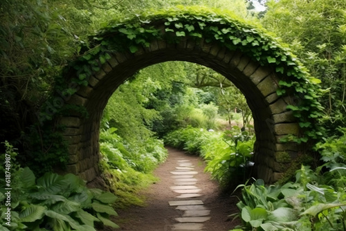 stone arch in the garden