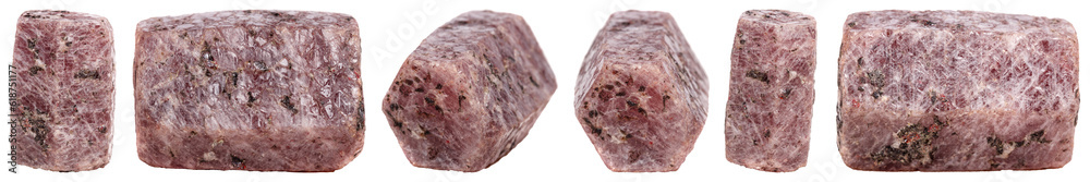 Macro mineral stone Ruby, Corundum on a white transparent background close-up Macro mineral stone Ruby, Corundum on a white transparent background close-up