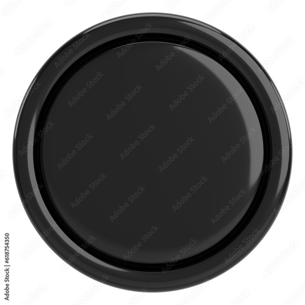 3D circle button. Empty button. 3D illustration. 3D circle button. Empty button. 3D illustration.