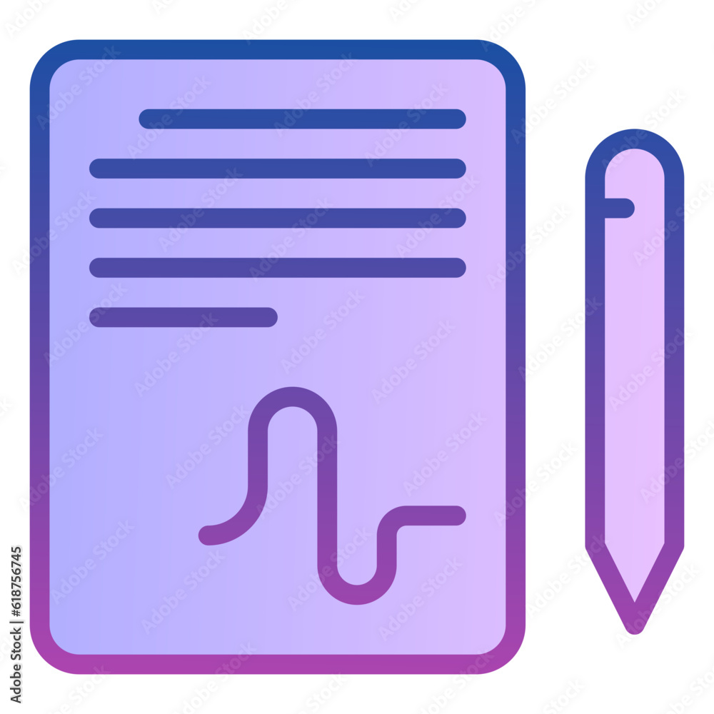 edit icon, flat outline gradient icon style edit icon, flat outline gradient icon style