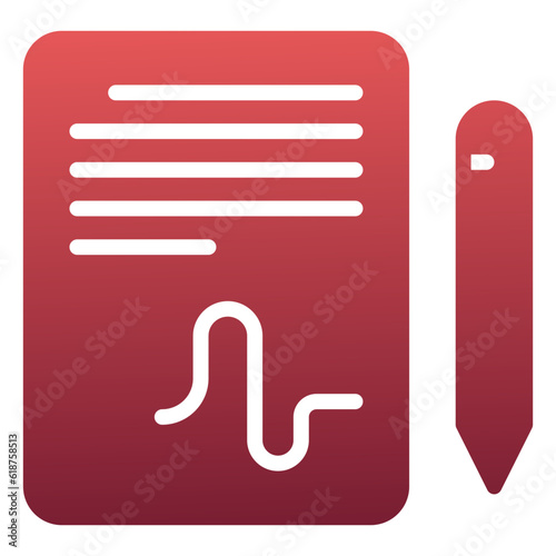 edit icon, gradient icon style