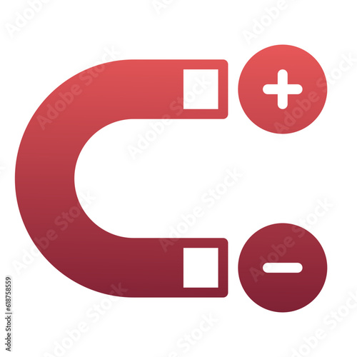 magnet icon, gradient icon style