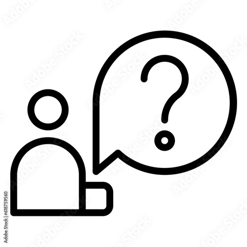 ask icon, line icon style