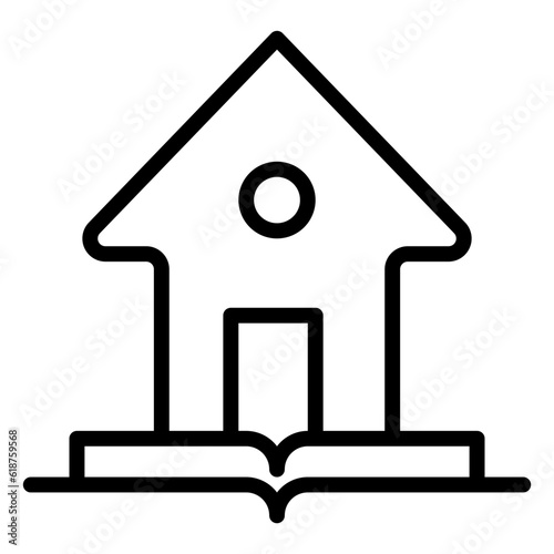 Home study icon, line icon style