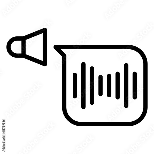 audio icon, line icon style