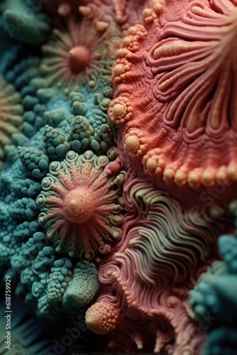 macro shot of intricate details in nature  created with generative ai