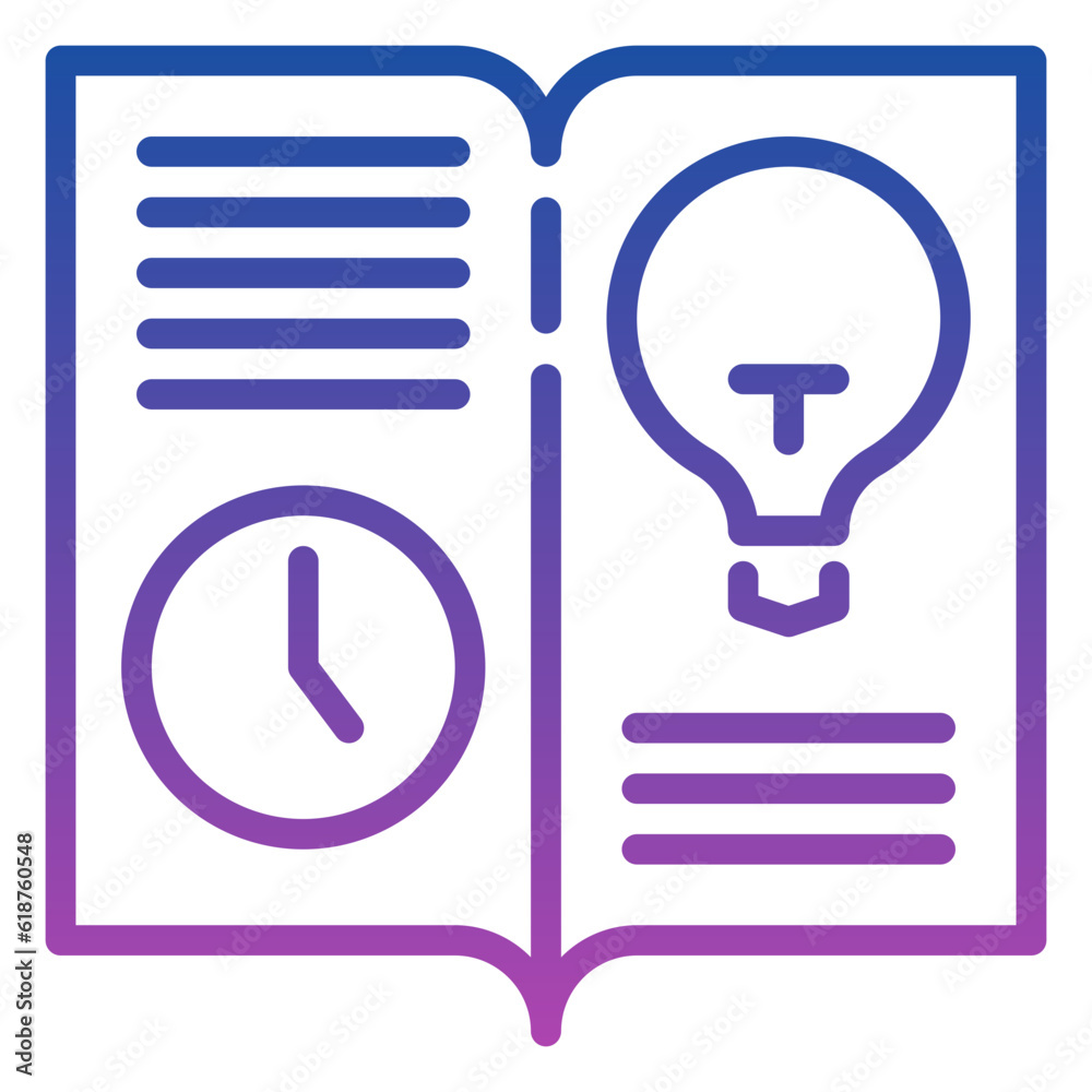 reading icon, line gradient icon style reading icon, line gradient icon style