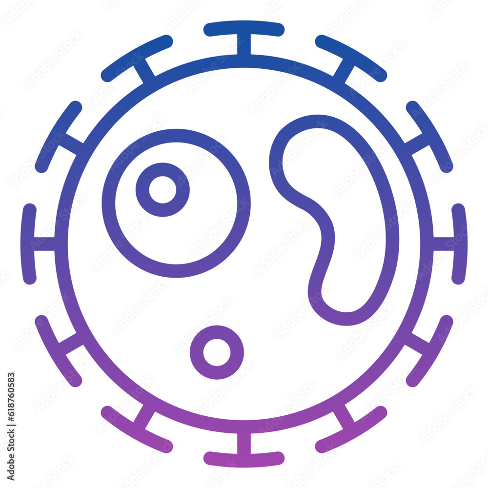 bacteria icon, line gradient icon style bacteria icon, line gradient icon style