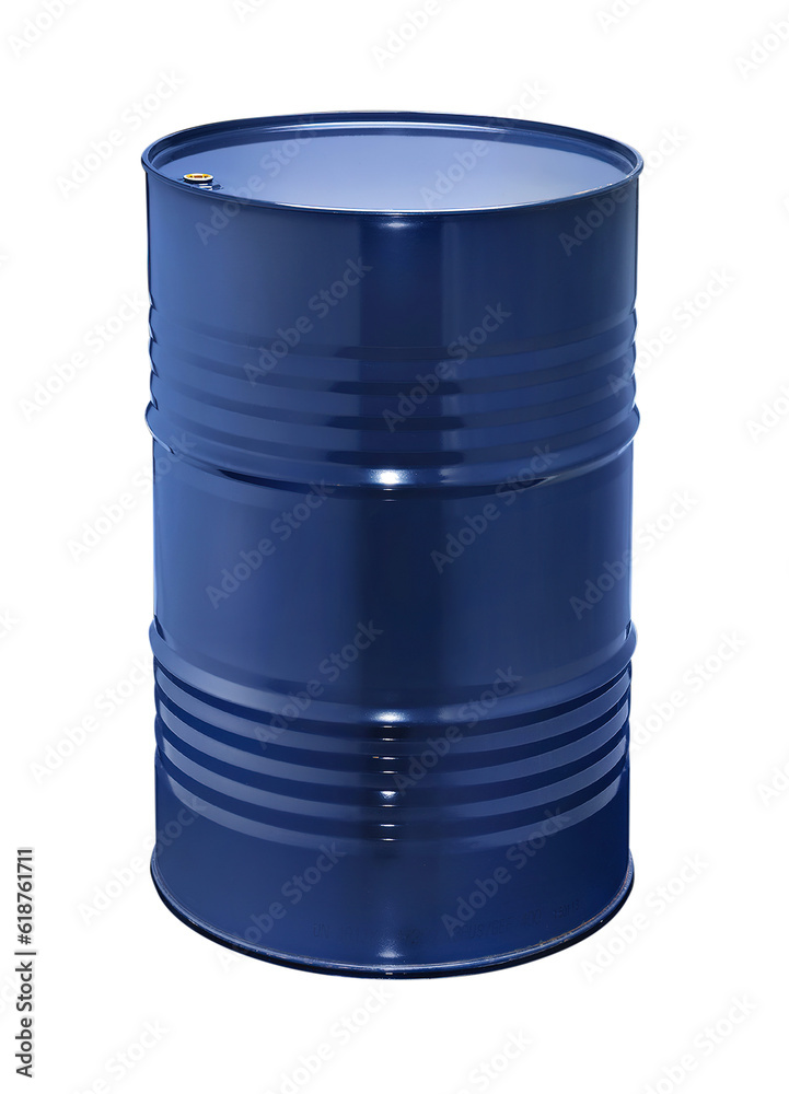 Blue oil barrel isolated on white background Blue oil barrel isolated on white background