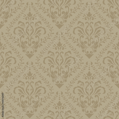 Vector damask seamless pattern for wallpaper