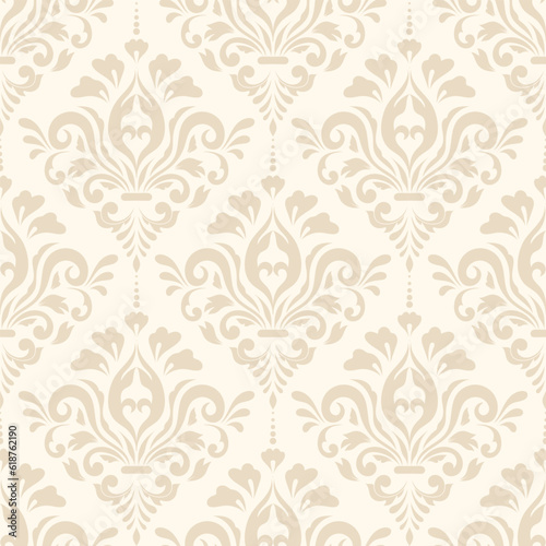 Vector damask seamless pattern background