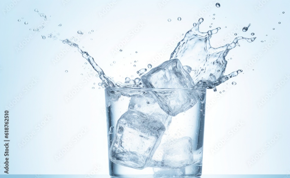 Ice cubes background, ice cube texture, ice wallpaper It makes me feel fresh and feel good. In the summer, ice and cold drinks will make us feel relaxed, Made for beverage business. Generative AI