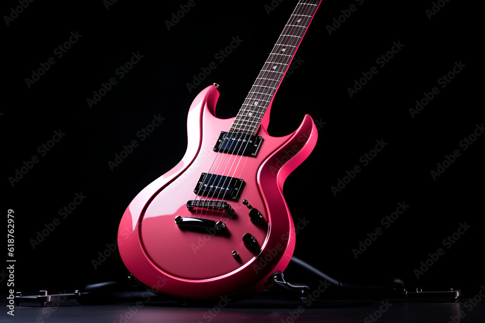 Obraz premium pink electric guitar