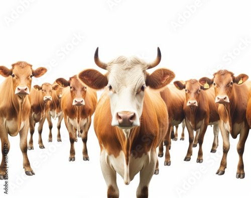 Potrait of brown cows