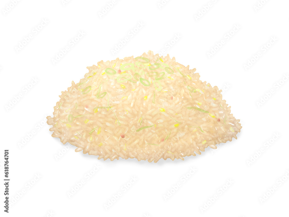 単体のチャーハン リアルイラスト 単体のチャーハン リアルイラスト