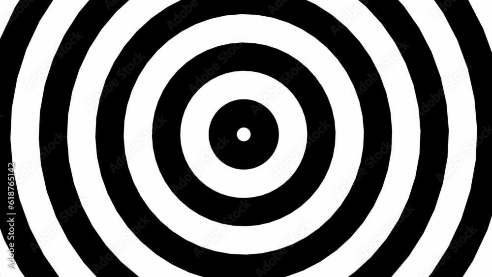 Abstract background with black and white stripes. Seamless loop video.Monochrome pattern.