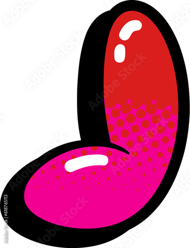 Graffiti Brush Letter J