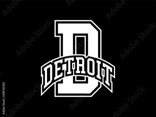 Streetwear clothing Detroit typography vector template graphic tees ready for print