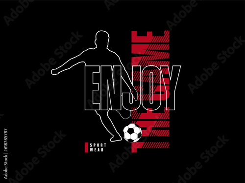 Streetwear clothing Football typography vector template graphic tees ready for print