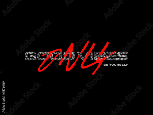 Streetwear clothing good vibes only typography vector template graphic tees ready for print