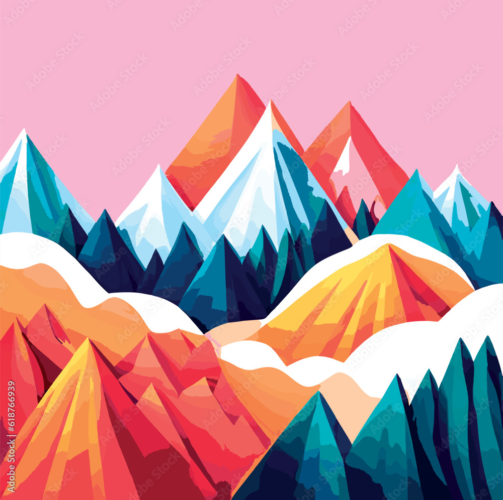 Various little tiny houses, trees and mountains. Paper cutout style. EPS-10 Various little tiny houses, trees and mountains. Paper cutout style. EPS-10