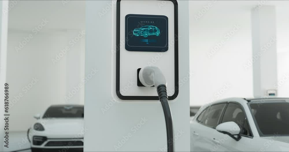 Powering the Future: White Electric Cars in Parking and Charging. Powering the Future: White Electric Cars in Parking and Charging.